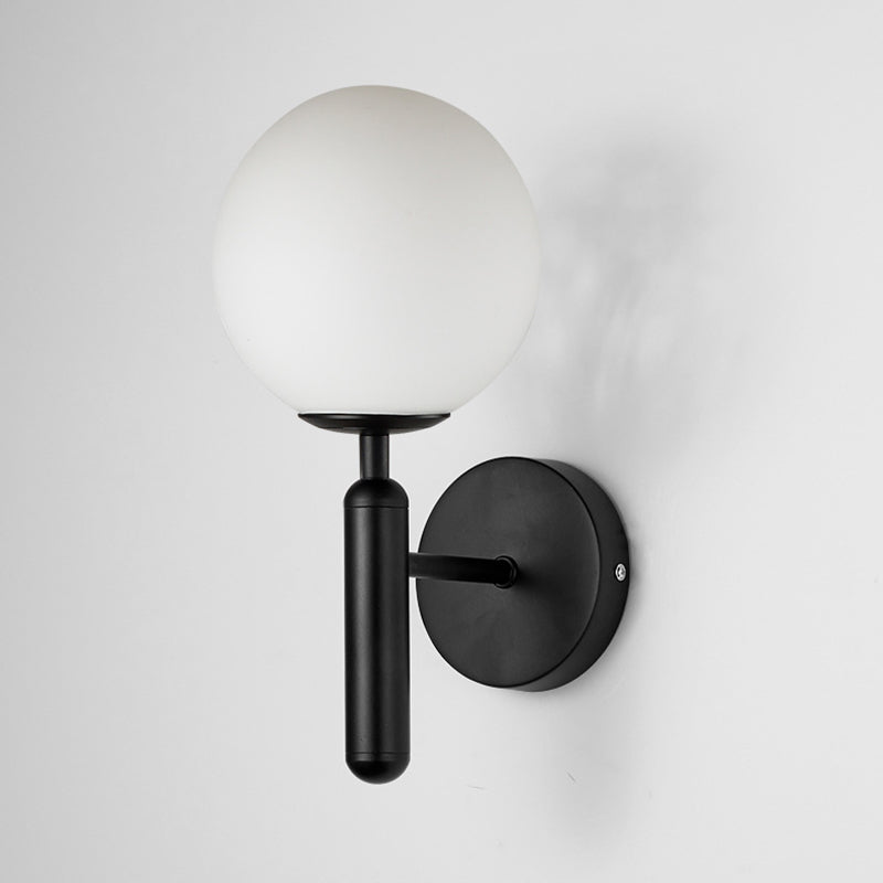 1-Light Aluminium Wall Lamp in Modern Creative Style Glass Globe Wall Sconce for Bedroom