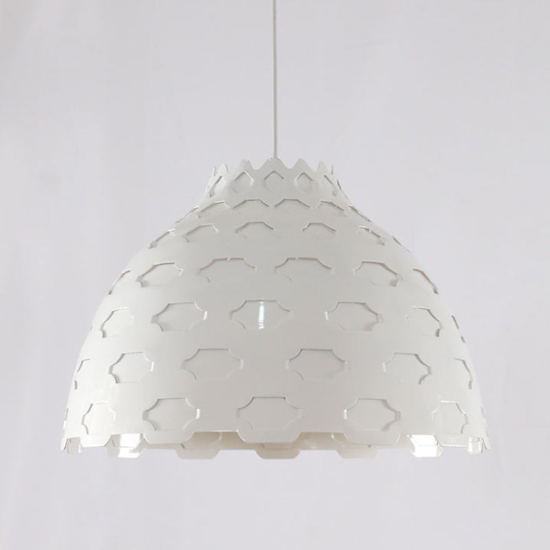 1 Restaurant de tête suspendu nordique 1 luminaire pendentif de tête avec ombre en métal de bol