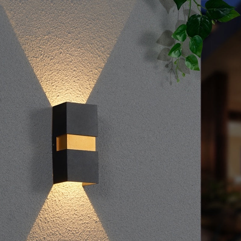 Application murale en aluminium extérieur contemporain Lumière murale à LED à LED 1 Light