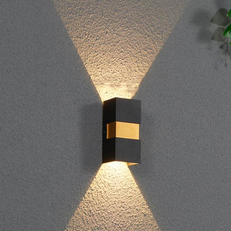 Application murale en aluminium extérieur contemporain Lumière murale à LED à LED 1 Light