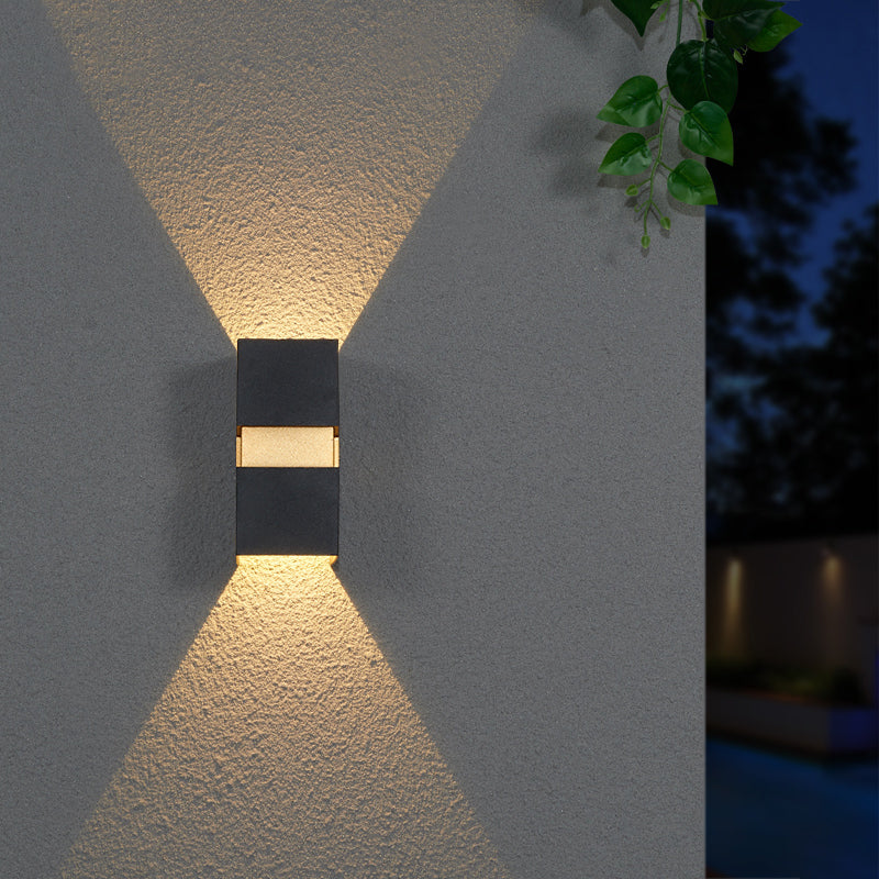 Application murale en aluminium extérieur contemporain Lumière murale à LED à LED 1 Light