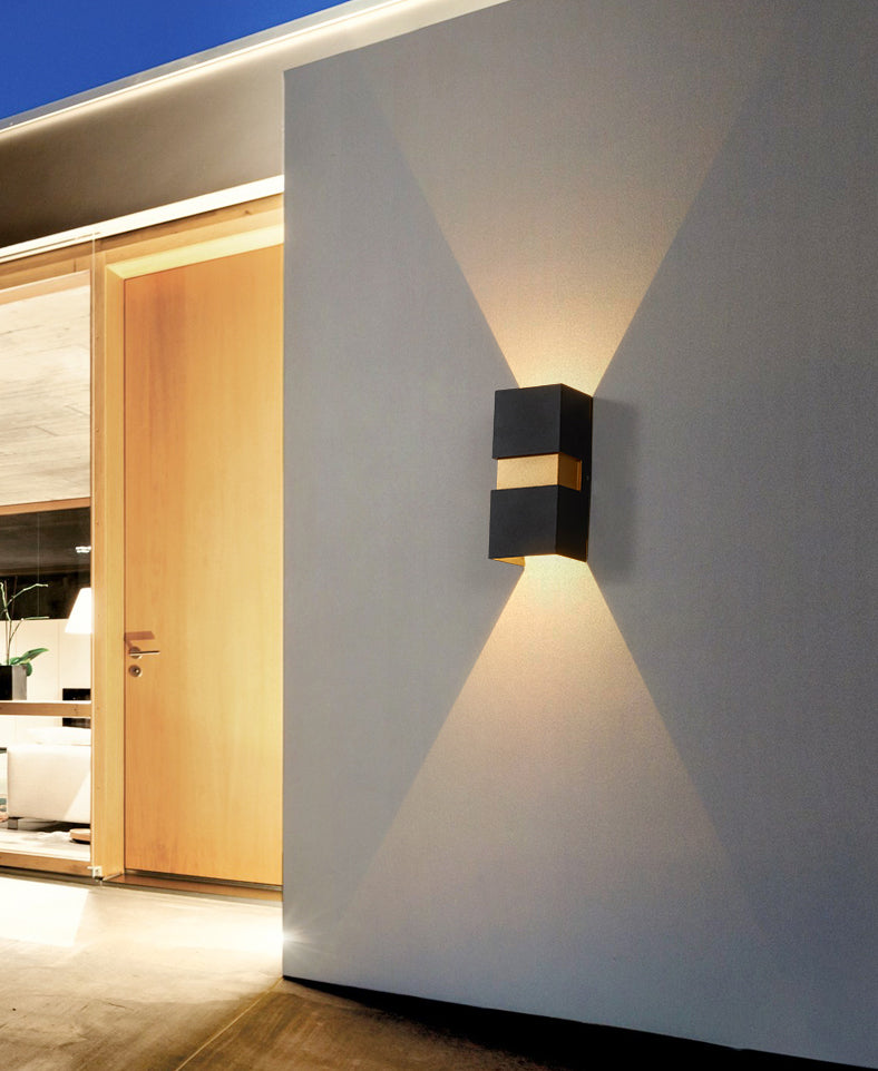 Application murale en aluminium extérieur contemporain Lumière murale à LED à LED 1 Light