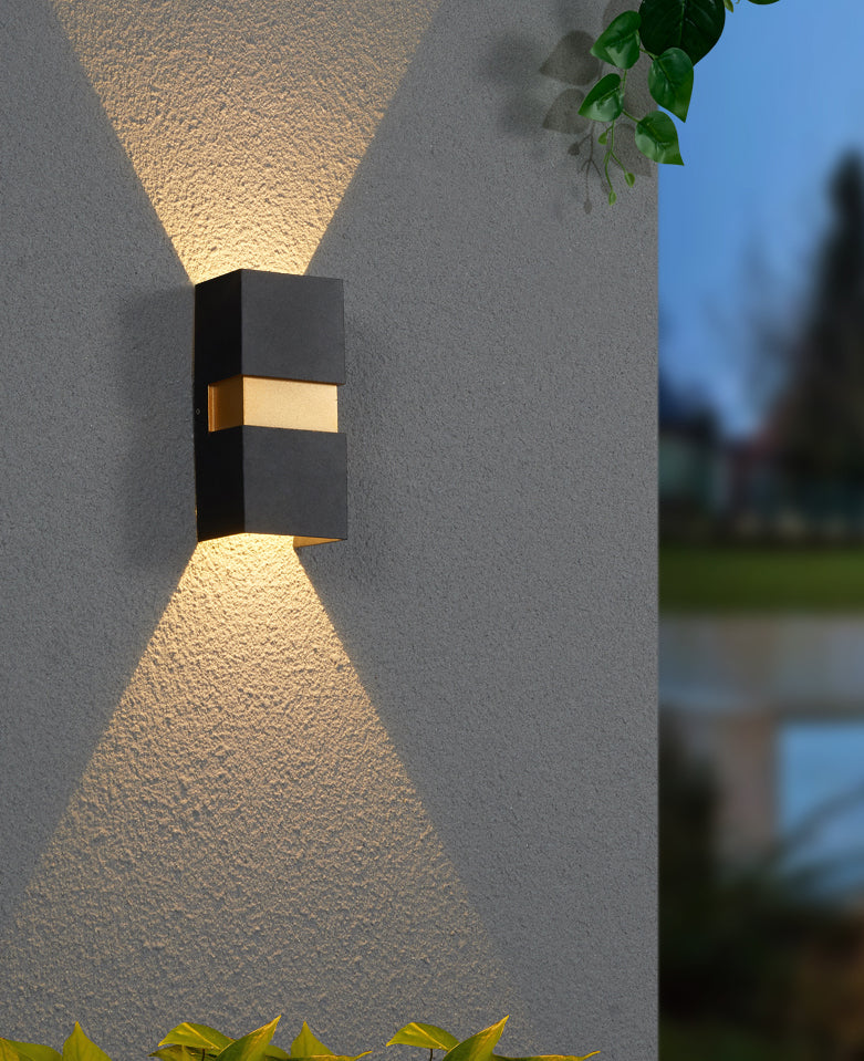 Application murale en aluminium extérieur contemporain Lumière murale à LED à LED 1 Light