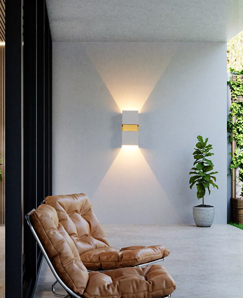 Application murale en aluminium extérieur contemporain Lumière murale à LED à LED 1 Light