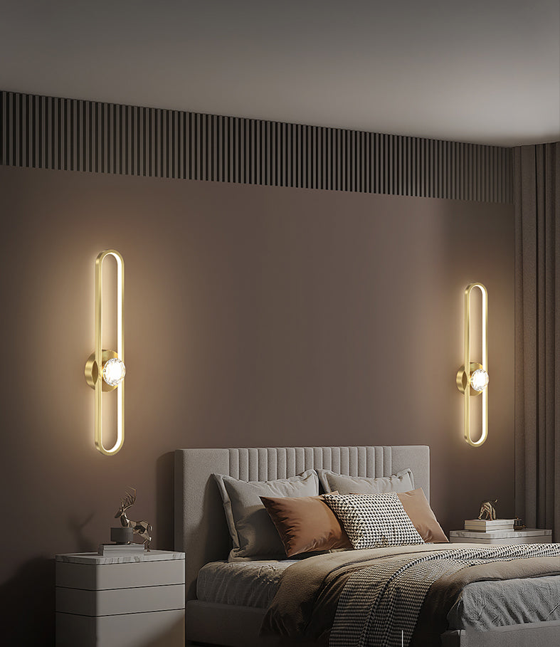 Luces de pared LED acrílicas simples modernas Lámparas de pared de 1 luces para sala de estar para sala de estar