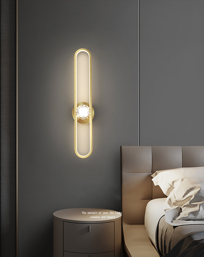 Luces de pared LED acrílicas simples modernas Lámparas de pared de 1 luces para sala de estar para sala de estar