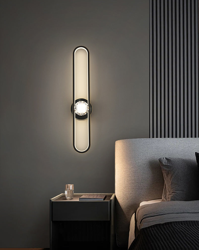 Luces de pared LED acrílicas simples modernas Lámparas de pared de 1 luces para sala de estar para sala de estar