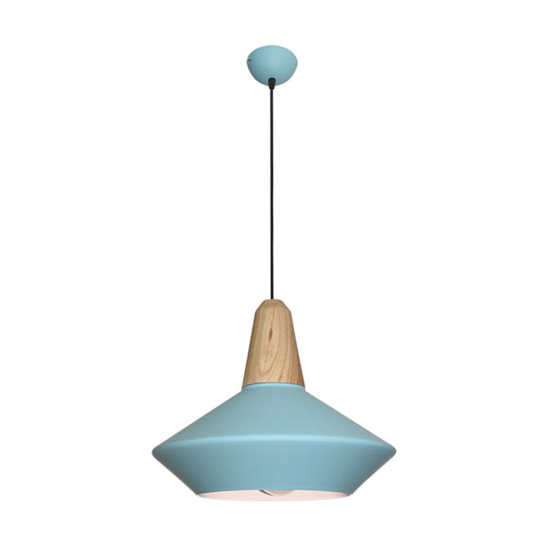 Metal Urn Pendant Light Modernist 1 Bulb Ceiling Suspension Lamp in Blue/Grey for Dining Room