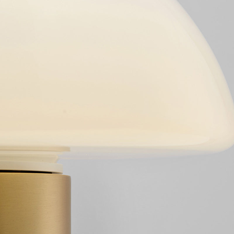 Table de dôme en verre blanc clair postmoderne 1 lampe de chevet de tête avec base en marbre