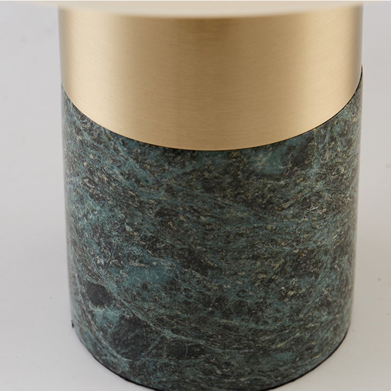 Table de dôme en verre blanc clair postmoderne 1 lampe de chevet de tête avec base en marbre