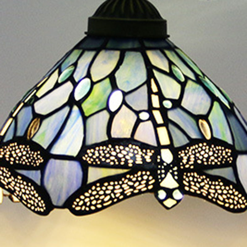 Lampe de table à col de cygne en bronze patiné, vitrail traditionnel, 1 ampoule, veilleuse de chambre à coucher