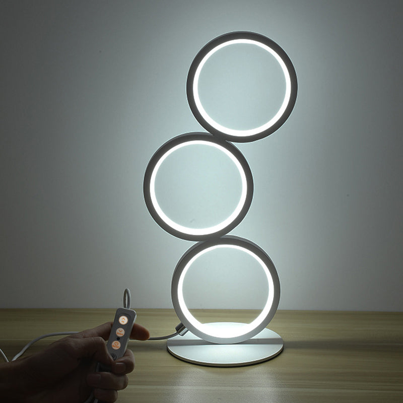 Table à LED en forme de bague Light Creative Minimalist 3-Light Night lampe pour le salon