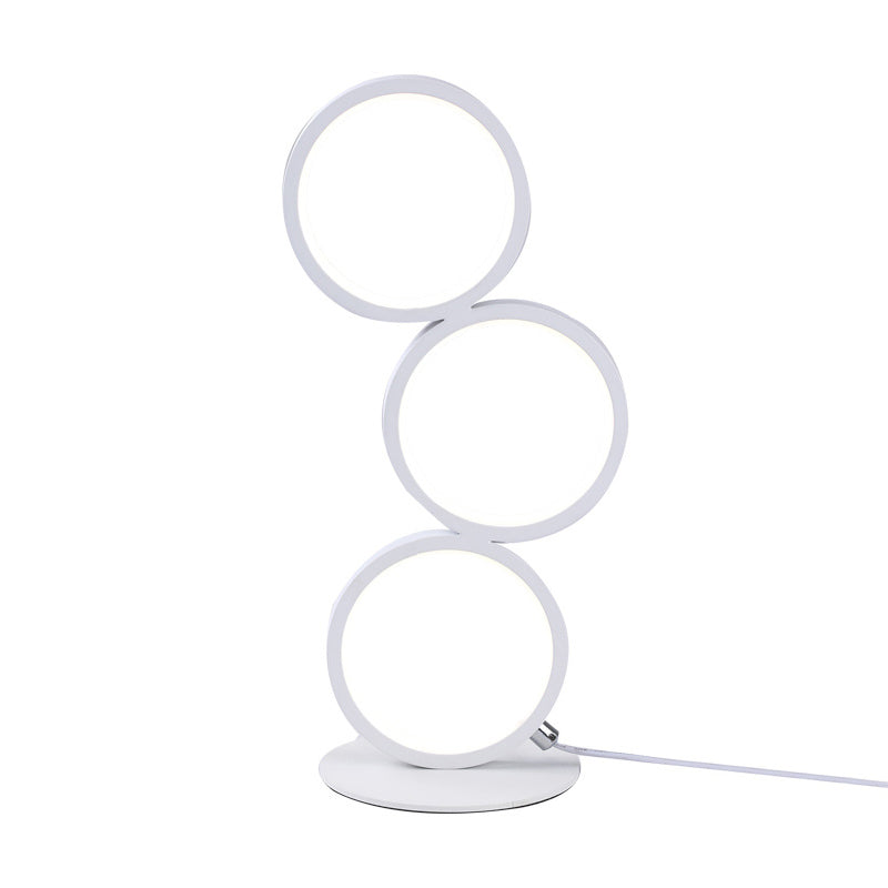 Table à LED en forme de bague Light Creative Minimalist 3-Light Night lampe pour le salon