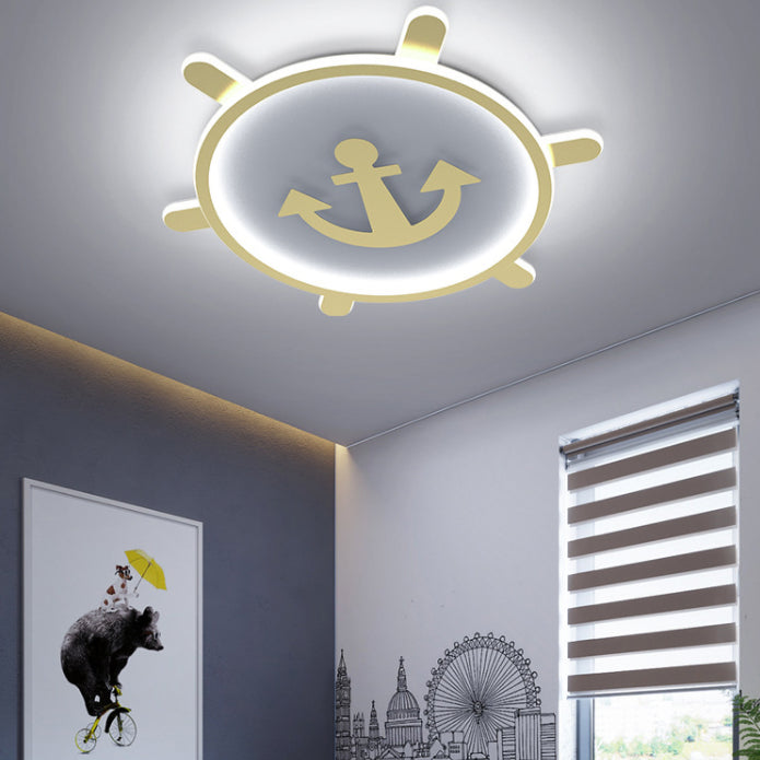 Anchor Flush Mount Ceiling Light 1 Light Acrylic Kids Flush Mount Ceiling Light for Bedroom