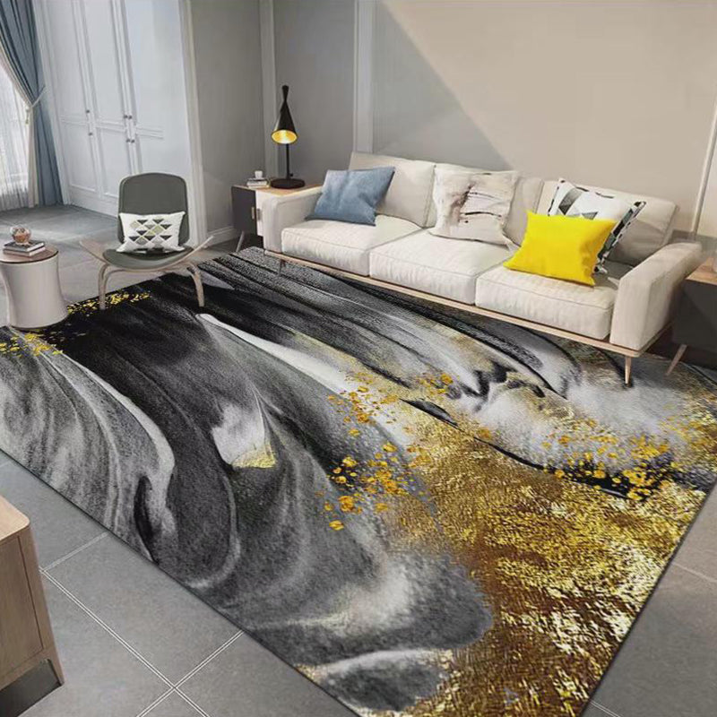 Kleurrijk abstract tapijt Luxe aquarel bedrukt tapijt Polyester antislip rug voor woondecoratie