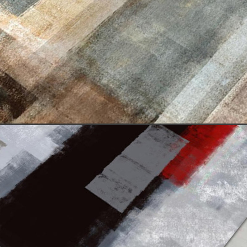 Casual Watercolor Printed Rug Funky Artistic Carpet Polyester Friendly Washable Rug for Living Room