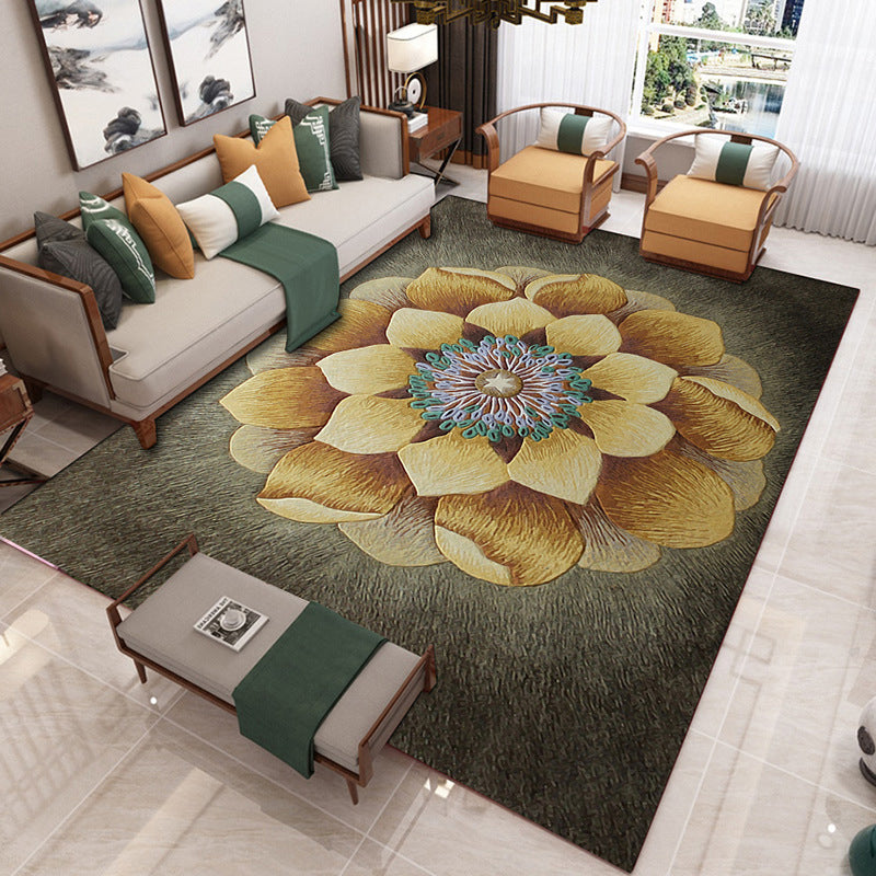 Modern Trendy Rug Plants and Animals Pattern Carpet Polyester Friendly Washable Rug for Home Decor