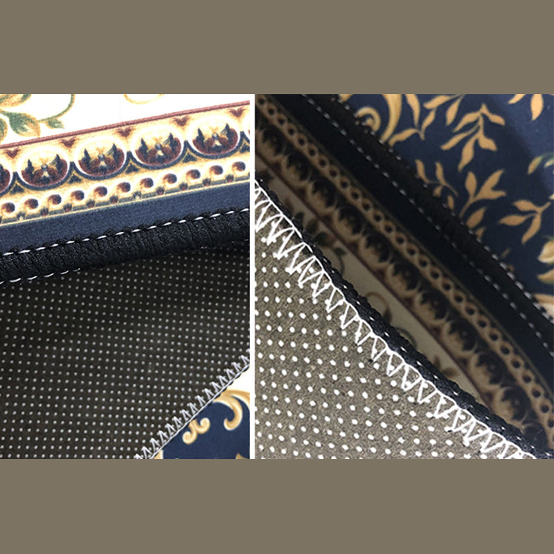 Solid Color Nordic Area Carpet Polyester Tile Print Indoor Rug Easy Care Carpet for Living Room