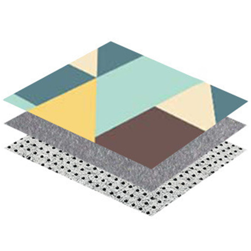 Colorful Triangle Design Rug Trendy Modern Carpet Polyester Easy Care Area Carpet for Living Room