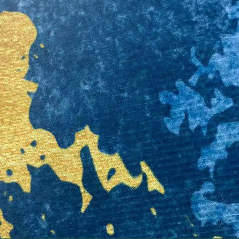 Multicolored Trendy Rug Watercolor Printed Carpet Polyester Stain Resistant Rug for Living Room