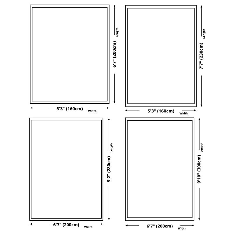 Multicolored Modern Rug Triangle Pattern Area Carpet Polyester Stain Resistant Rug for Living Room