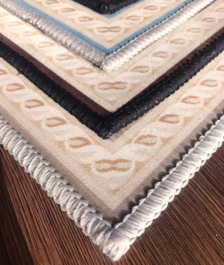 Apricot Tone Modern Indoor Rug Polyester European Print Carpet Easy Care Rug for Home Decoration