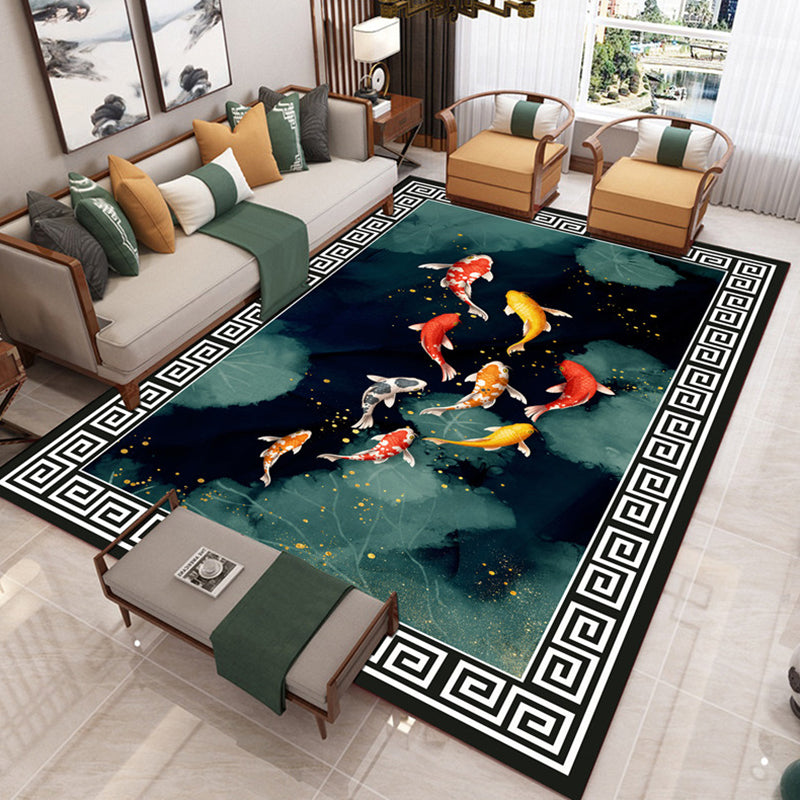 Tapis Shabby Chic de couleur foncée, en Polyester, imprimé d'animaux, tapis d'intérieur, support antidérapant pour la décoration de la maison