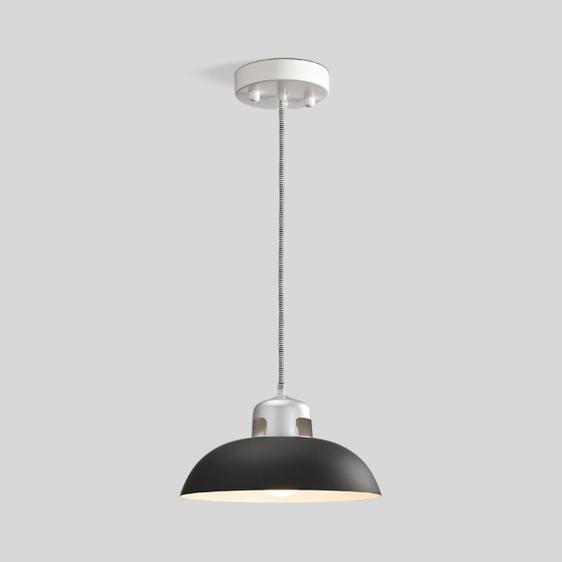 Flared Metal Pendant Light Modernism 1 Head Black/Grey Ceiling Suspension Lamp for Dining Room