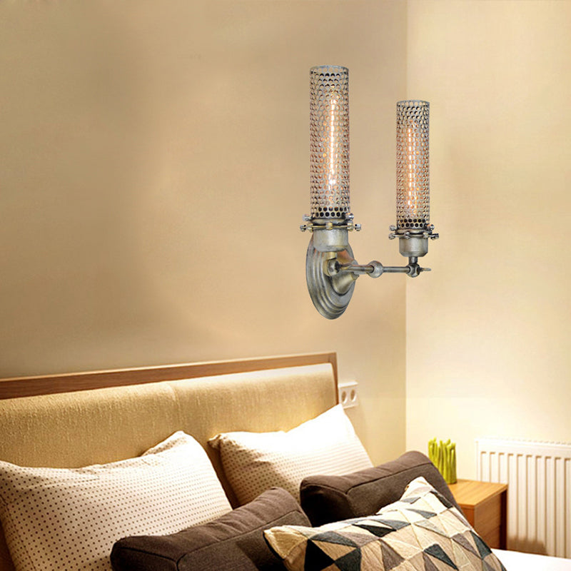 1/2 Lights Indoor Sconce Light Fixture Industrial Bronze Wall Lamp with Tube Metal Shade