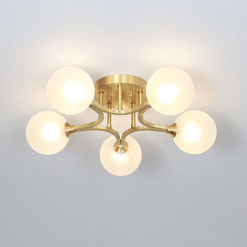 Burbujas de vidrio Semi-Flush Light Modern Style Semi Flush Lighting para dormitorio