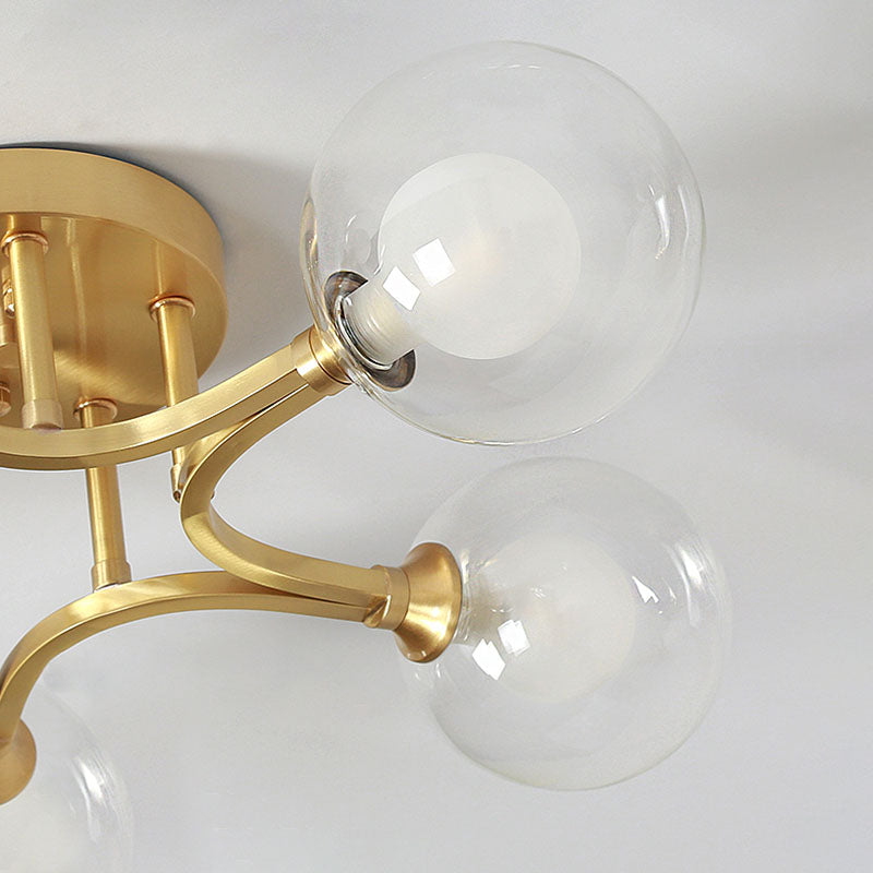 Burbujas de vidrio Semi-Flush Light Modern Style Semi Flush Lighting para dormitorio