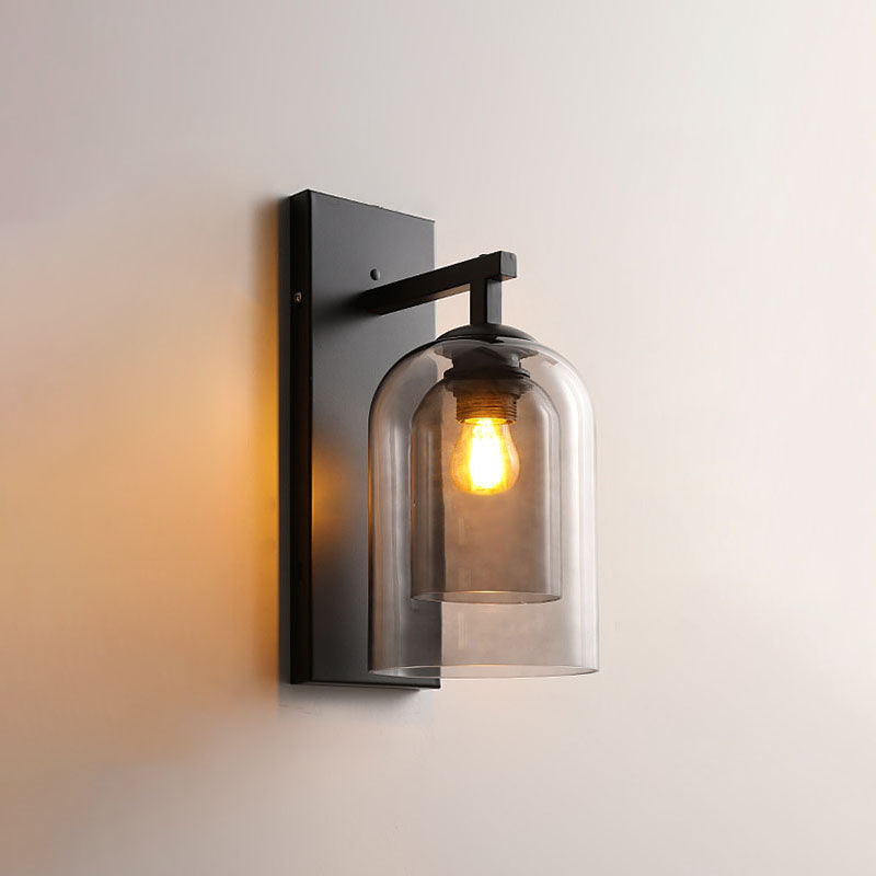 Lámpara de pared sombreada de estilo nórdico luminoso de pared de la pared del dormitorio del dormitorio