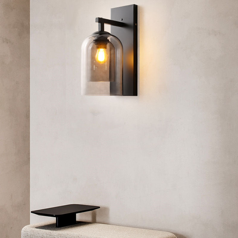 Lámpara de pared sombreada de estilo nórdico luminoso de pared de la pared del dormitorio del dormitorio