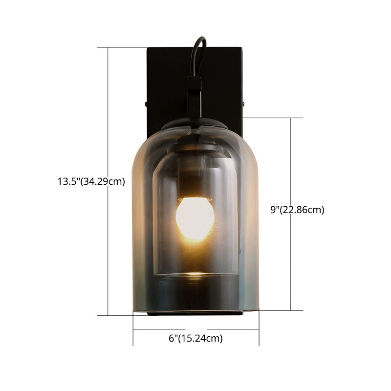 Lámpara de pared sombreada de estilo nórdico luminoso de pared de la pared del dormitorio del dormitorio