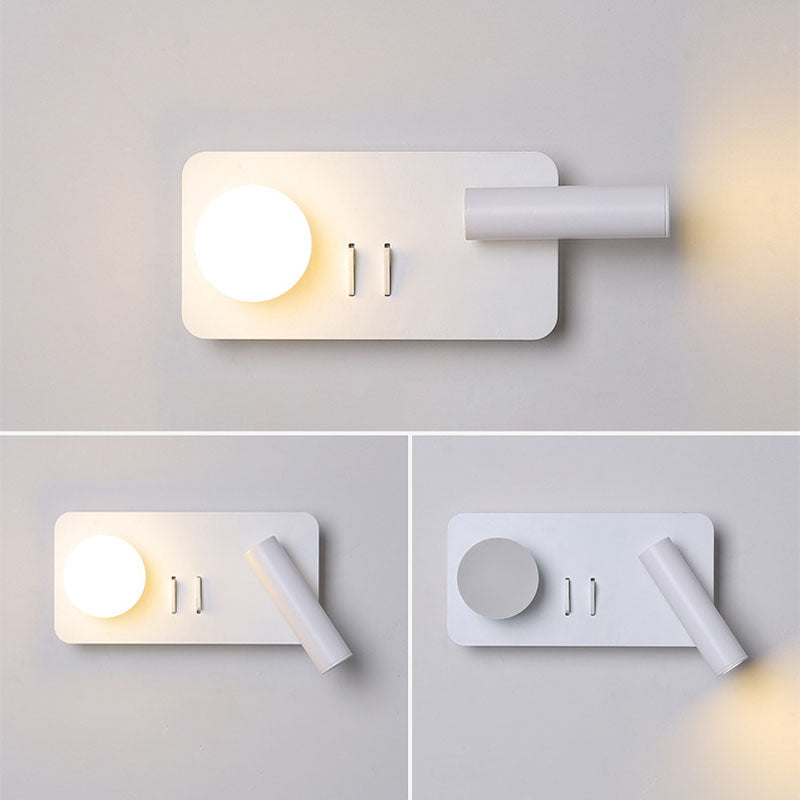 Minimalismo a 1 luce ACRILICO SCONCE LAMPAGNO MOLTO BIANCA PER CAMERA DA LETTA