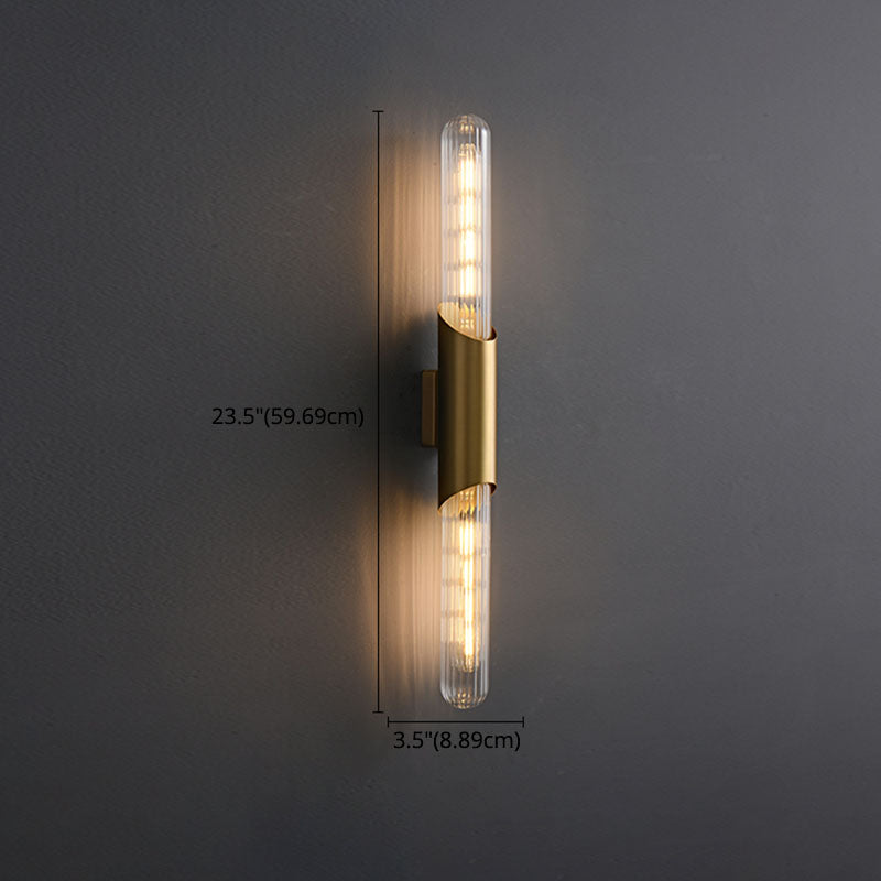 Hedendaagse goudglazen wand gemonteerd verlichting 1-licht wand sconce voor woonkamer