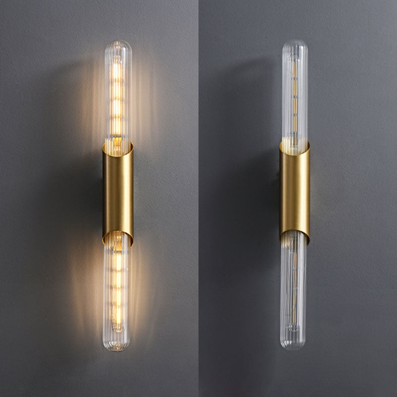 Hedendaagse goudglazen wand gemonteerd verlichting 1-licht wand sconce voor woonkamer