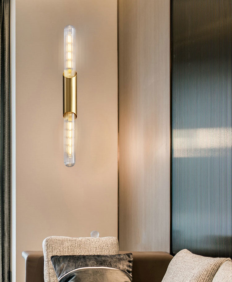 Hedendaagse goudglazen wand gemonteerd verlichting 1-licht wand sconce voor woonkamer