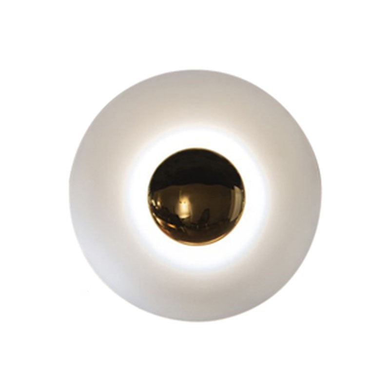 1-Light Contemporary Iron Wall Sconce Circle Wall Light Lamp for Bedroom