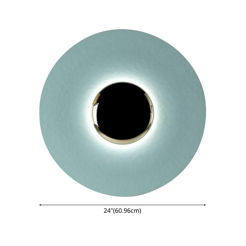 1-Light Contemporary Iron Wall Sconce Circle Wall Light Lamp for Bedroom