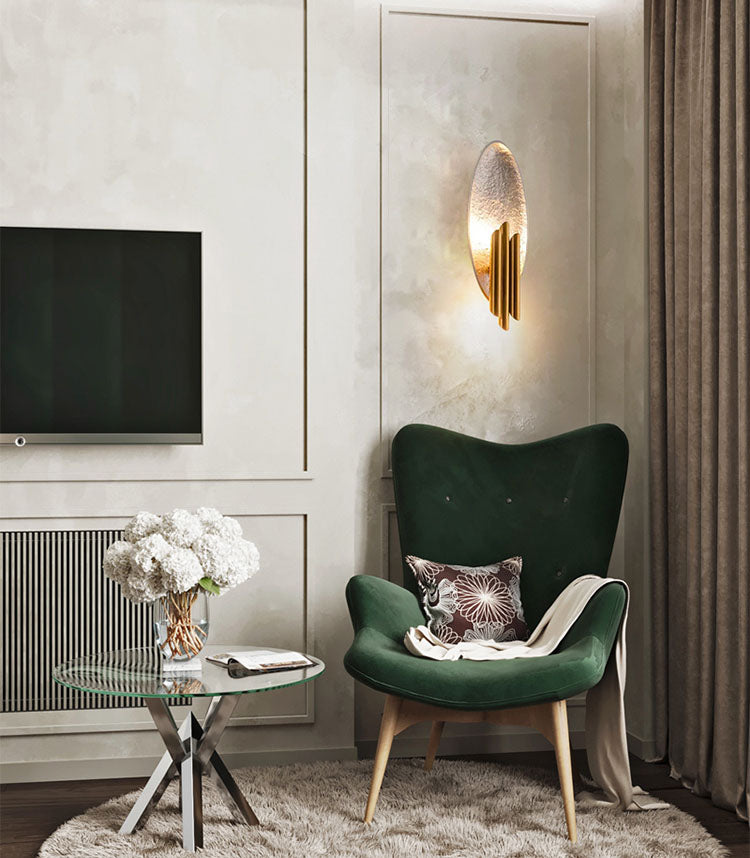 Lampada montata a parete in metallo regolabile contemporaneo per camera da letto