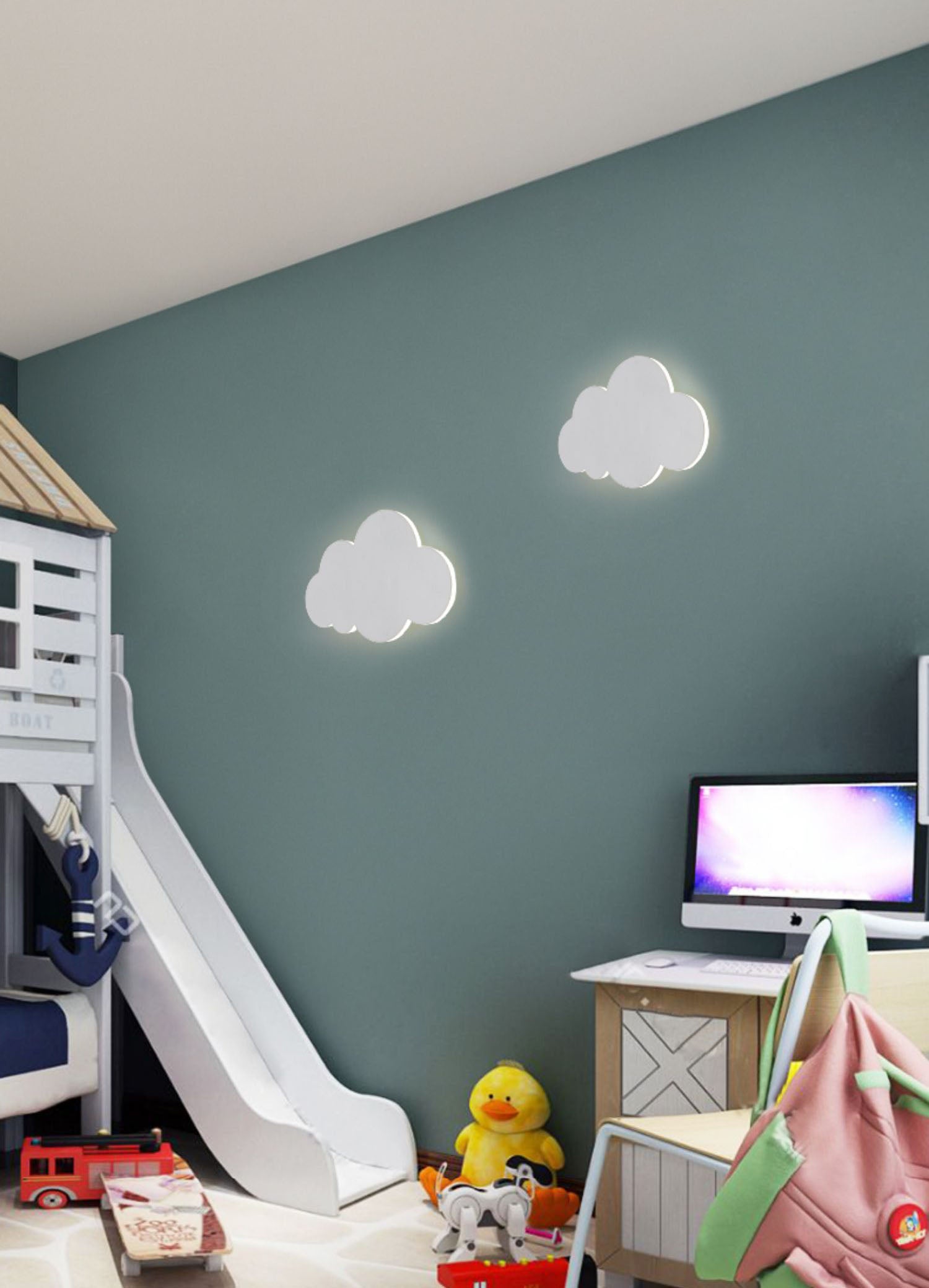 Bambini nuvol ombra a parete montata in ferro battuto con le luci delle pareti per la stanza dei bambini