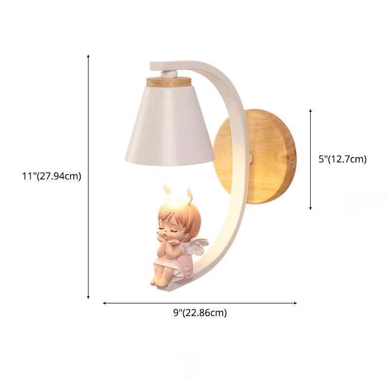 Carsine de résine Cartoon moderne à 1 lumière LED MUR MUR ARMÉE MUR ARMÉ