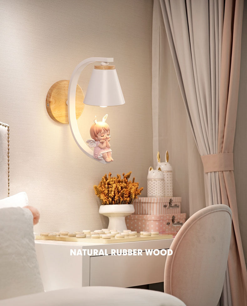 Resin Cartoon Modern 1-light LED Wall Light Armed Wall Sconce for Children's Room