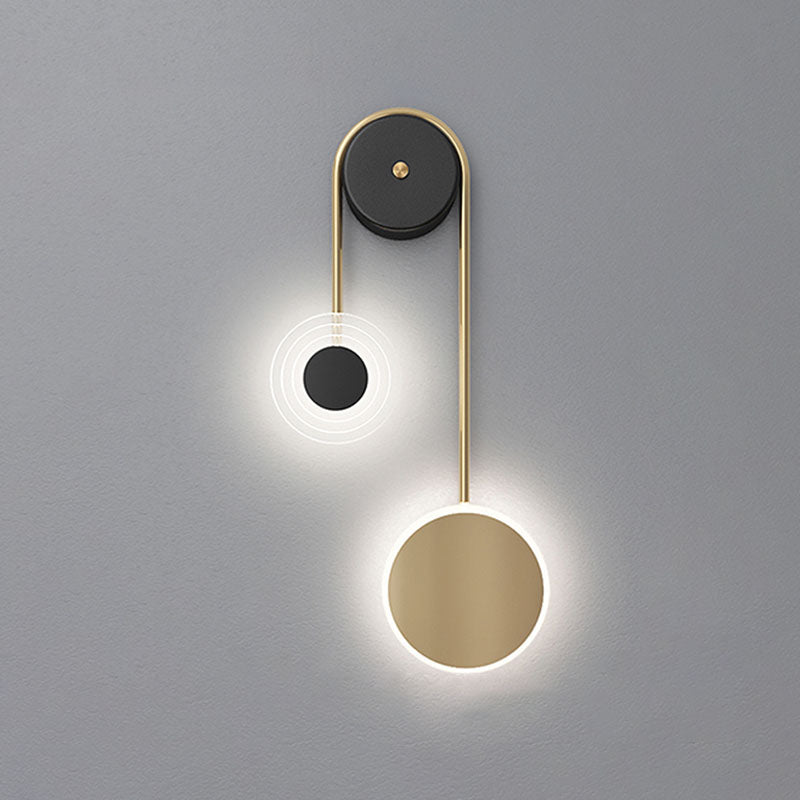 Lámparas de pared de luz de luz de 2 luces de media sombra contemporánea para sala de estar para sala de estar