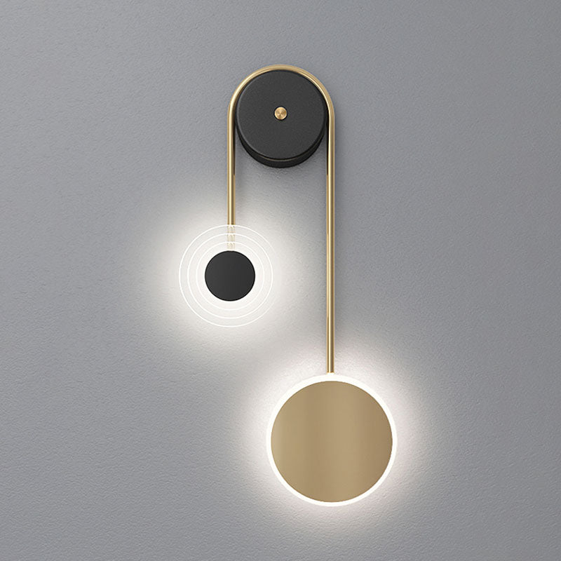 Lámparas de pared de luz de luz de 2 luces de media sombra contemporánea para sala de estar para sala de estar