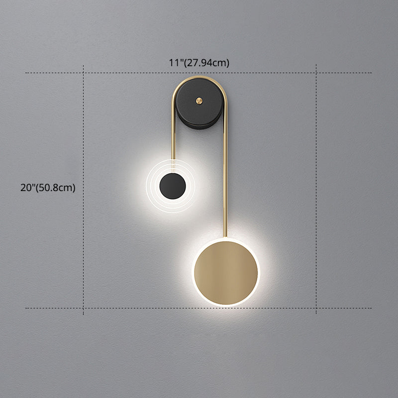 Lámparas de pared de luz de luz de 2 luces de media sombra contemporánea para sala de estar para sala de estar