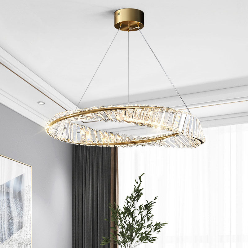 Ultra-modern Simplicity Orbicular LED Chandelier Lamp Crystal Suspension Pendant Light
