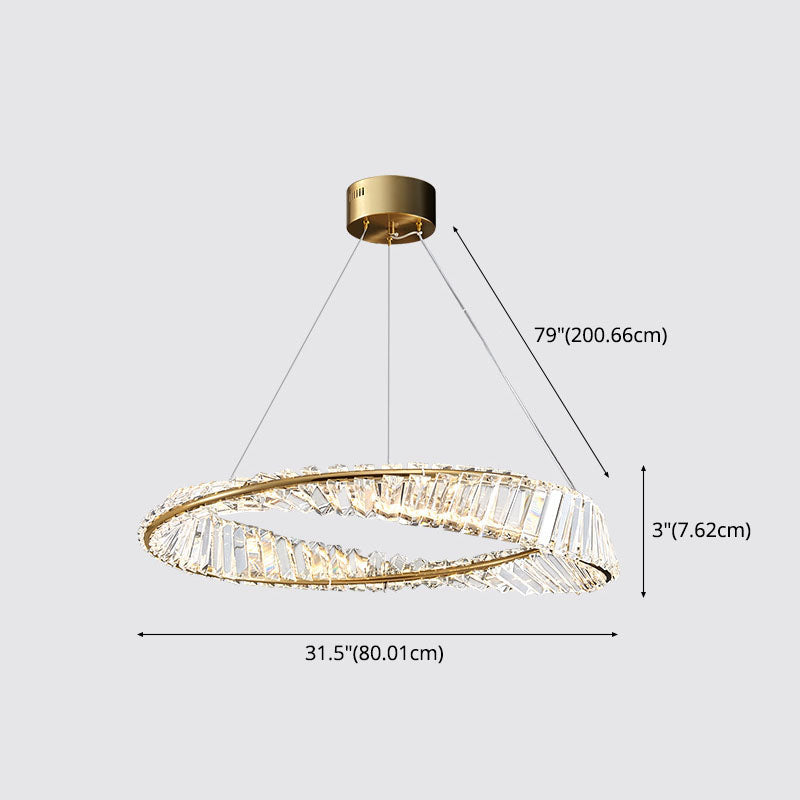 Ultra-modern Simplicity Orbicular LED Chandelier Lamp Crystal Suspension Pendant Light