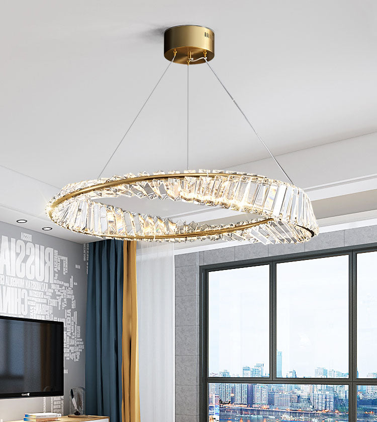 Ultra-modern Simplicity Orbicular LED Chandelier Lamp Crystal Suspension Pendant Light
